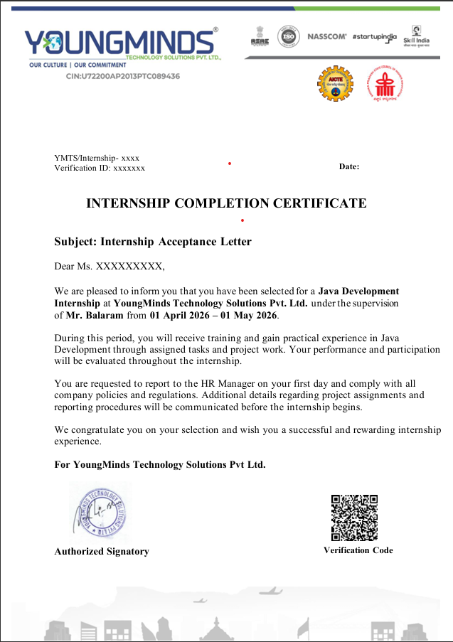 Internship Completion Certificate